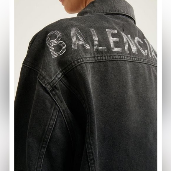 SOLD Balenciaga Crystal Denim Jacket - Picture 4 of 5